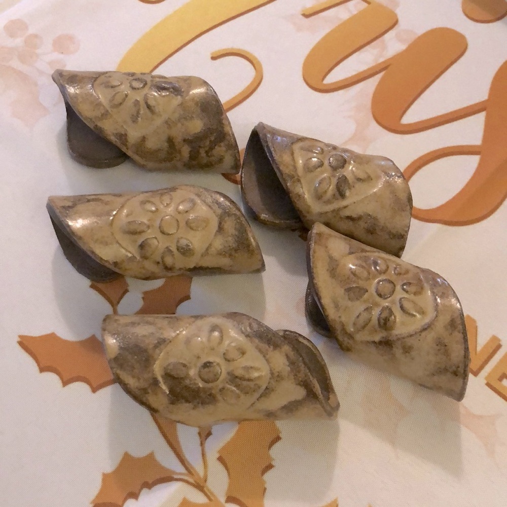 Five (5) Hand Crafted Studio Pottery Napkin Rings